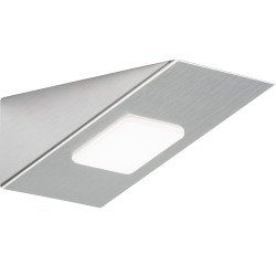 Knightsbridge 12V DC 3W LED Rectangular Under Cabinet Light Satin Chrome (LEDREC)