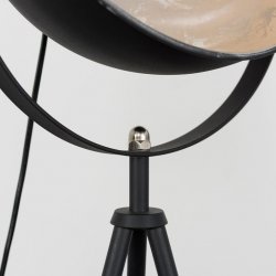 MiniSun MORPHO GREY TRIPOD FLOOR LAMP WITH SILVER INNER SHADE (24712)
