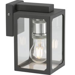 Knightsbridge 230V IP23 E27 Wall Lantern - Anthracite - (LANTBK)