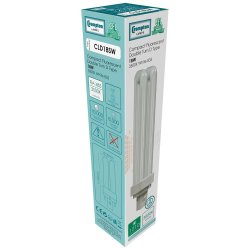 Crompton 18w CFL Double Turn D Type 3500K  G24d-2 2-Pin - (CLD18SW)