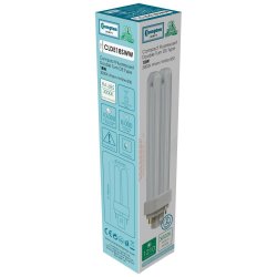 Crompton 18w CFL Double Turn DE Type  Dimmable  3000K  G24q-2 4-Pin - (CLDE18SWW)