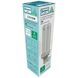 Crompton 10w CFL Double Turn D 3500K G24d-1 2-Pin - (CLD10SW)