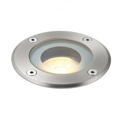 Saxby Polished Stainless Steel Pillar 1lt Recessed Ground Light (GH98042V)