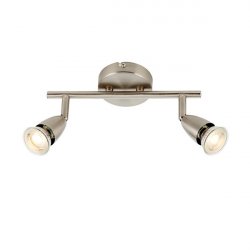 Saxby Amalfi Satin Nickel 2lt Twin Spotlight (G2521313)