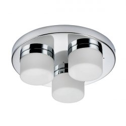 Saxby Pure 28W Chrome Semi flush Bathroom Ceiling Light (34200)