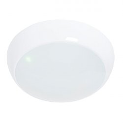 Saxby Vigor LED 16W & 2W Microwave Emergency IP65 Round Bulkhead (50952)