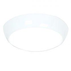 Saxby Vigor LED 16W & 2W Microwave Emergency IP65 Round Bulkhead (50952)