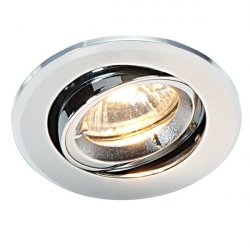 Saxby Shield PLUS 50W Chrome Tilt Fire Rated Downlight (50682)