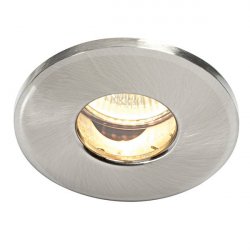 Saxby Shield PLUS 50W Satin Nickel IP65 Fixed Downlight (50688)