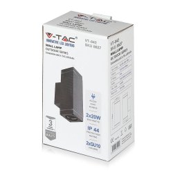 V-Tac GU10 WALL LAMP-DARK GREY (UP & DOWN) - (VT-842-G)