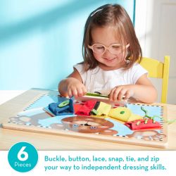 Melissa & Doug Basic Skills Puzzle Board - Wooden Educational Toy