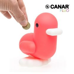 Dhink Dhink266-24 Canar 16cm Moneybox (Saving Bank) FLUO Series - Fluo Orange