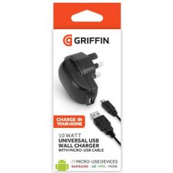 Griffin GC42477 2.1A (10W) Universal USB Wall Charger/Detachable Micro-USB Cable