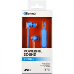 JVC HAFX21BT/BLUE Powerful Sound Wireless Bluetooth In Ear Headphones - Blue
