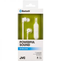 JVC HAFX21BT/WHITE Powerful Sound Wireless Bluetooth In Ear Headphones - White