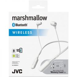 Jvc HAFX39BT/WHITE Marshmallow In Ear Tangle Free Bluetooth Headphones - White