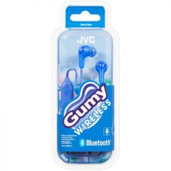 JVC HAFX9BT/BLUE Gumy Wireless Bluetooth Elastomer In Ear Headphones - Blue
