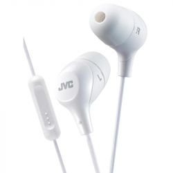 JVC HAFX38M/WHITE Marshmallow Custom Fit In Ear Headphones with Remote & Mic