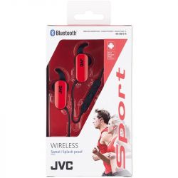 JVC HAEBT5 Comfortable Wireless Sports In-Ear Bluetooth Headphones Red - New