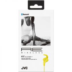 JVC HAET50BT/YELLOW AE Wireless Bluetooth Sports Headphones w/ Pivot Motion Fit