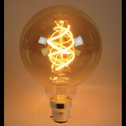 Lyyt 157.915 G95 Spiral Retro-Styled Filament Lamp 5W Warm White Light Output