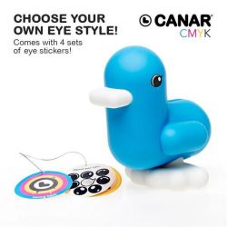 Dhink Dhink266-01 Canar 16cm Bird Design Saving Bank Piggy Kiddy Coin Bank Cyan