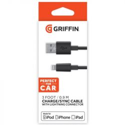 Griffin GC41315 Black Charge Data Sync Cable with Lightning Connector 0.9M (3ft)