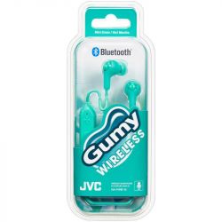 JVC HAFX9BT/GREEN Gumy Wireless Bluetooth Elastomer In Ear Headphones - Green