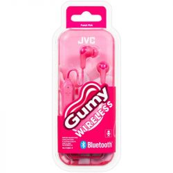 JVC HAFX9BT/PINK Gumy Wireless Bluetooth Elastomer In Ear Headphones - Pink