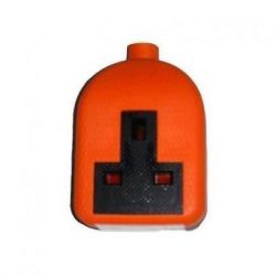 Omega 21085 Rubber One Gang High Visibility Loose 13A Mains Power Socket BS1363A