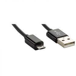 One For All CC3312 Nickel Plated Charge & Sync Male to  Micro USB 1m Cable - Blk