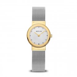 Ladies Bering Stainless Steel Gold Plate Bracelet Watch.