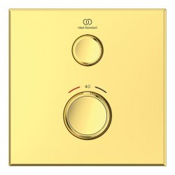 Ideal Standard Ceratherm Navigo Built-In Square Thermostatic 1 Outlet Brushed Gold Shower Mixer