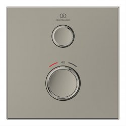 Ideal Standard Ceratherm Navigo Built-In Square Thermostatic 1 Outlet Silver Storm Shower Mixer