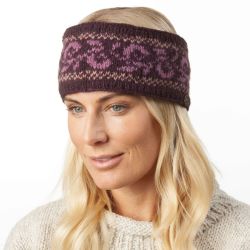 Pure Wool Fleece Lined -  Alpine Headband - Aubergine