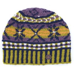 Pure wool hand knit - cosmos beanie - highland