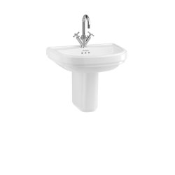 Burlington Riviera 58cm D-Shaped Basin and Pedestal