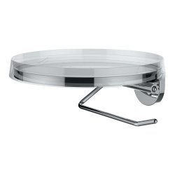 Kartell by Laufen Toilet Roll Holder with Transparent Crystal Disc