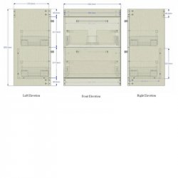 Essential Nevada 600mm Unit With Basin & 2 Drawers, Cashmere Ash