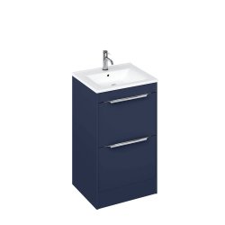 Britton Shoreditch 550mm Matt Blue Floorstanding Vanity Unit and Basin