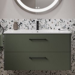 Britton Camberwell 800mm Wall Hung Earthy Green Unit