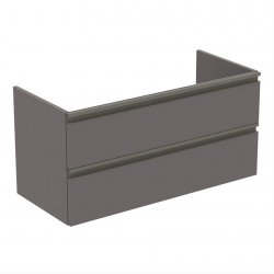 Ideal Standard Tesi Matt Dark Taupe 100cm 2 Drawer Vanity Unit