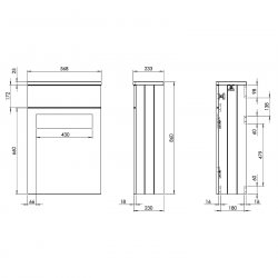 Tavistock Lansdown Sherwood Green 560mm Back To Wall Unit