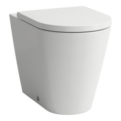 Kartell by Laufen Rimless Floorstanding Back to Wall Toilet Pan - White