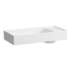 Kartell by Laufen 750mm SaphirKeramik Basin with Right Tap Bank - White