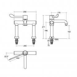 Armitage Shanks Markwik 21+ Thermostatic Basin Mixer Tap - Chrome