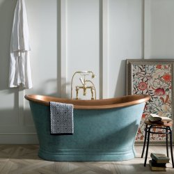 BC Designs 1700mm Verdigris Copper Boat Bath