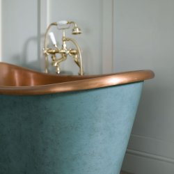 BC Designs 1700mm Verdigris Copper Boat Bath