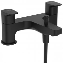 Ideal Standard Ceraplan Silk Black Dual Control Bath Shower Mixer with Shower Set