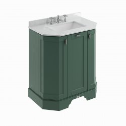 BC Designs Victrion 750mm Forest Green 3 Door Angled Basin Unit